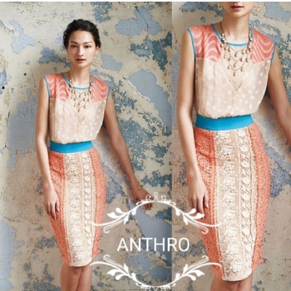 Anthropologie Dresses & Skirts - Anthropologie dress- Champagne & Strawberry